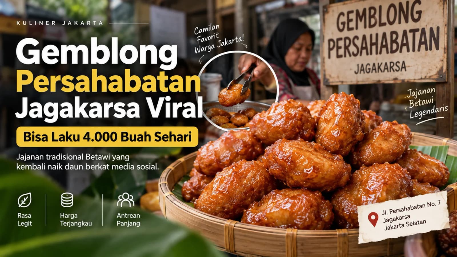 Kisah Manis Gemblong Persahabatan Jagakarsa: Dari Usaha Keluarga hingga Viral dan Laku Ribuan Buah Sehari